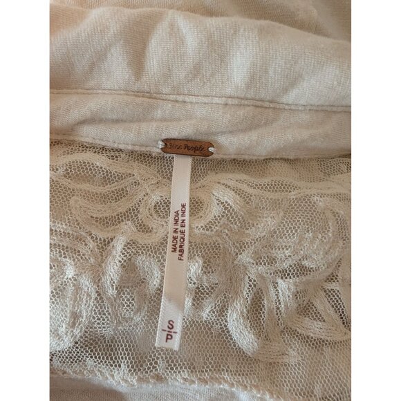 Free People Rosebud Cuff Button-Up Top Boho Peasant Cottagecore SMALL - Picture 7 of 8